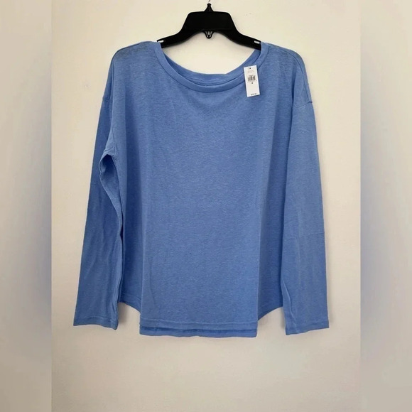 GAP Tops - Gap Linen Boatneck Long Sleeve Tee Medium